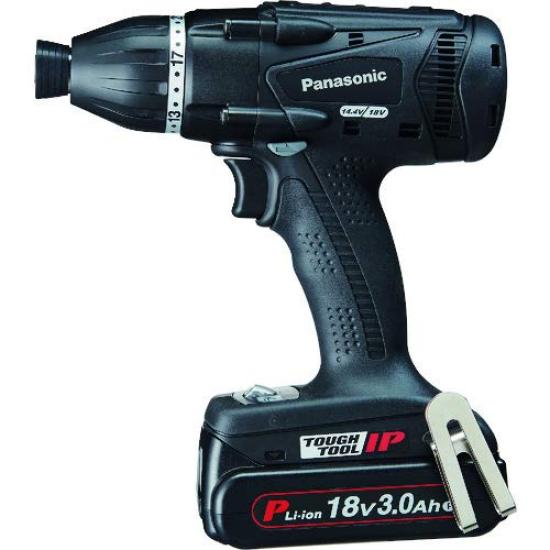 Аккумуляторная дрель-шуруповерт Panasonic 18 В, комплект из 2 шт., в комплекте двойная дрель-шуруповерт IP56, черная, многоударная, 3,0 А·ч, 2 шт./зарядное устройство/кейс (Совместимость с 14,4 В/18 В)