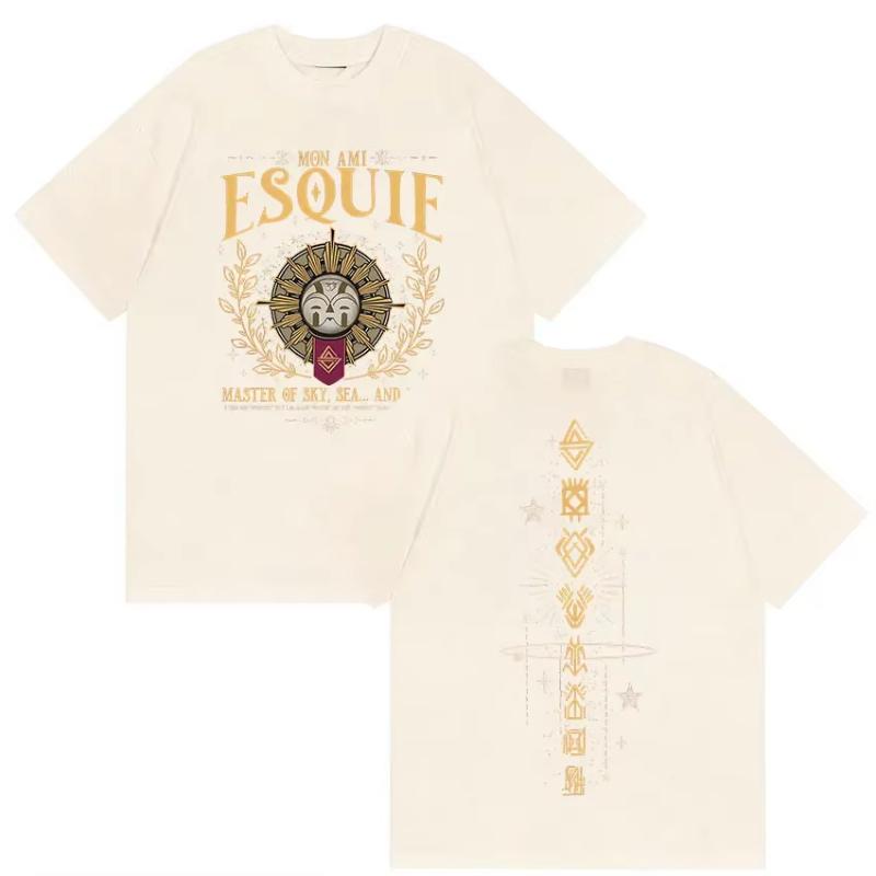 Esquieclair Obscure Expedition 33 Графическая Футболка Подарок Фанату Игры Мерч Футболка Мужская Повседневная Харадзюку Хлопковая Футболка Уличная Одежда