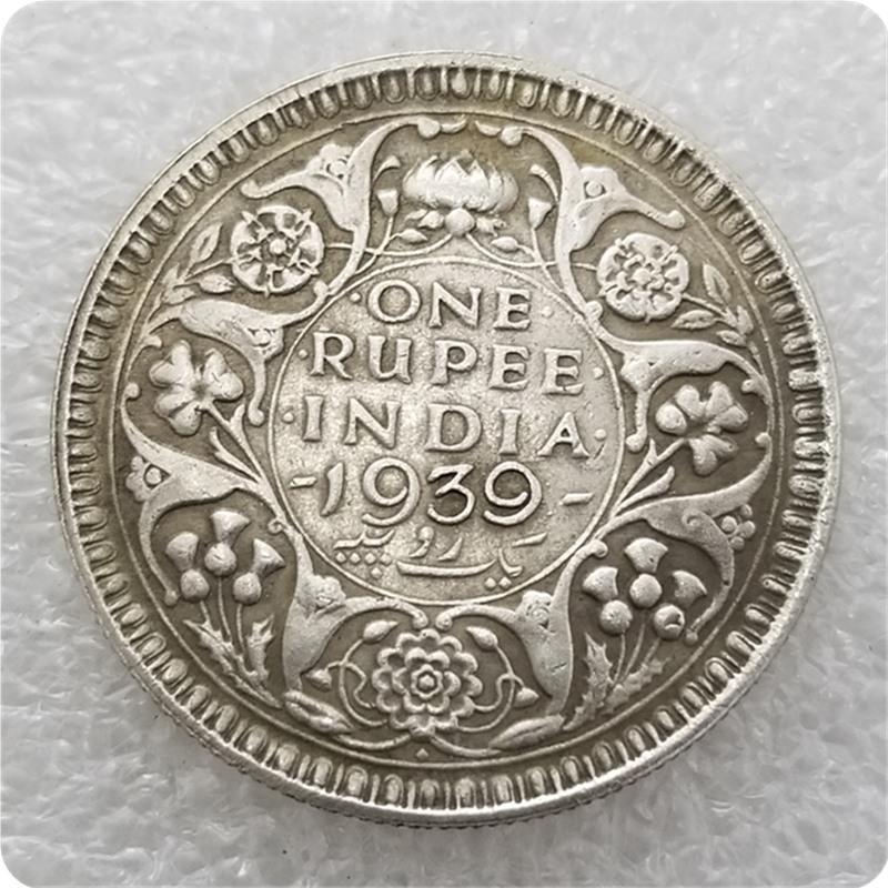 Индийские монеты, 1938, 1939, латунь, антикварные изделия ручной работы