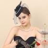 Pearl Vintage Fascinator Hat Exquisite Masquerade Hair Band Retro Bride Headdress  Photography
