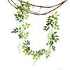 Hot 2M Wisteria Artificial Flower Vine Wreath Wedding Arch Decoration Fake Plant Leaf Rattan Trailing Fake Flower Ivy Wall