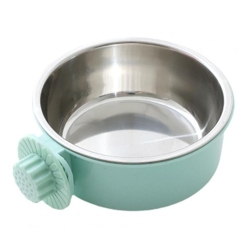 3 Colors Cat Dog Food Dispenser 2-in-1 Pet Feeding Tool Portable Pet Cage Bowl  Cat