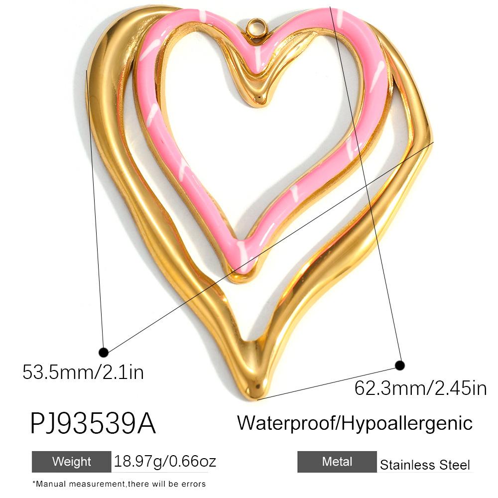 Heart Cat Dog Owl Oil Drop Ocean Style Pendants 18K Gold Plated Stainless Steel Charms Fashion Jewelry Gold Pendants