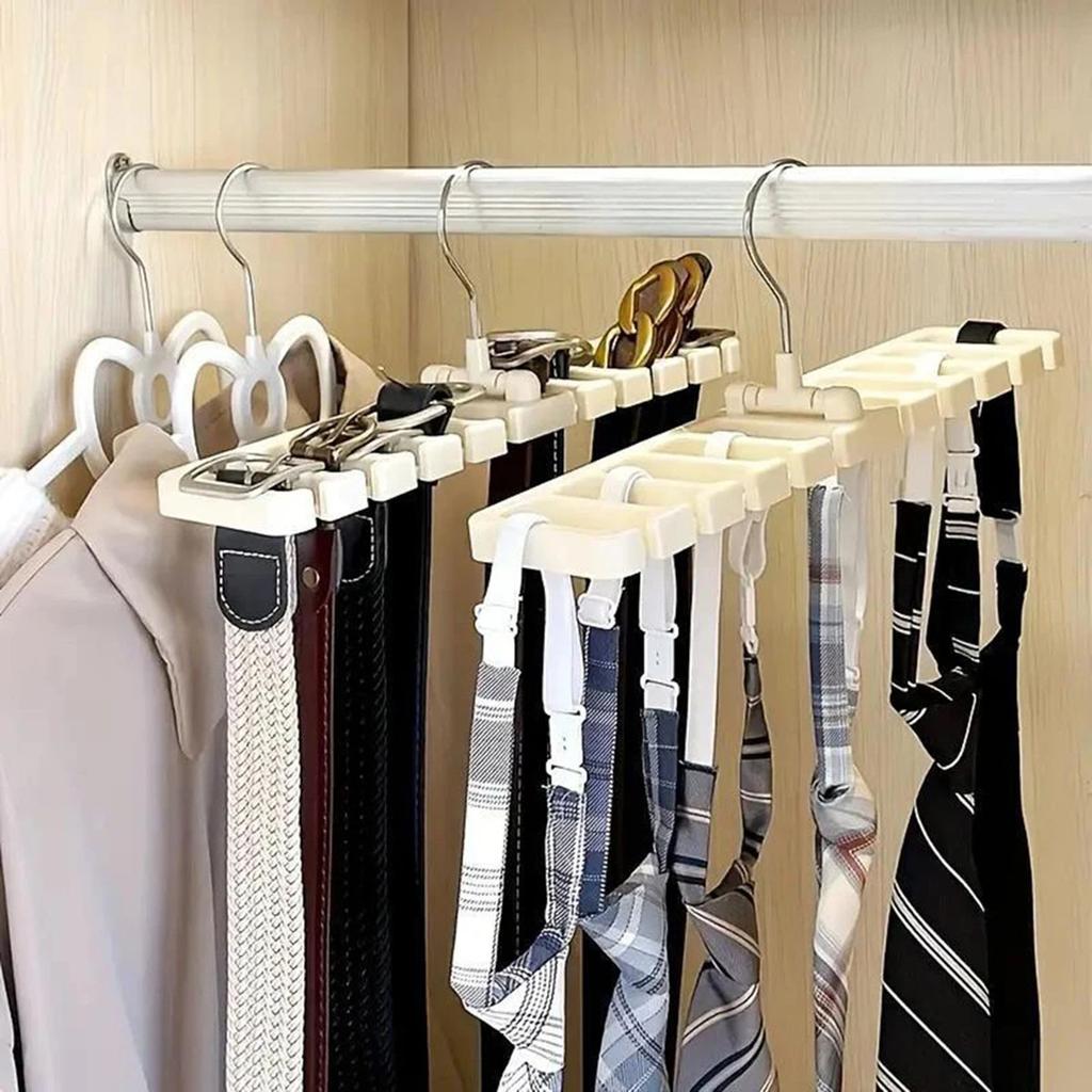 Tie Belt Hanger Wardrobe Belt Rotating Organizer Rack Multifuctional Scarf Hanger Home Closet Storage Holder Accessories 1PCS