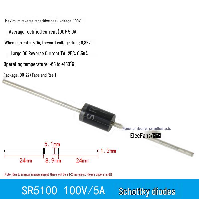 Plug-in Diode Switch/Rectifiers 1N4007, 5408, 1N5819, 1N4148, 5822, 6A10, 10A10