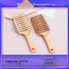 Anti-Static Curved Comb for Women's Curly Hair - Wide Teeth & Massage Bristles