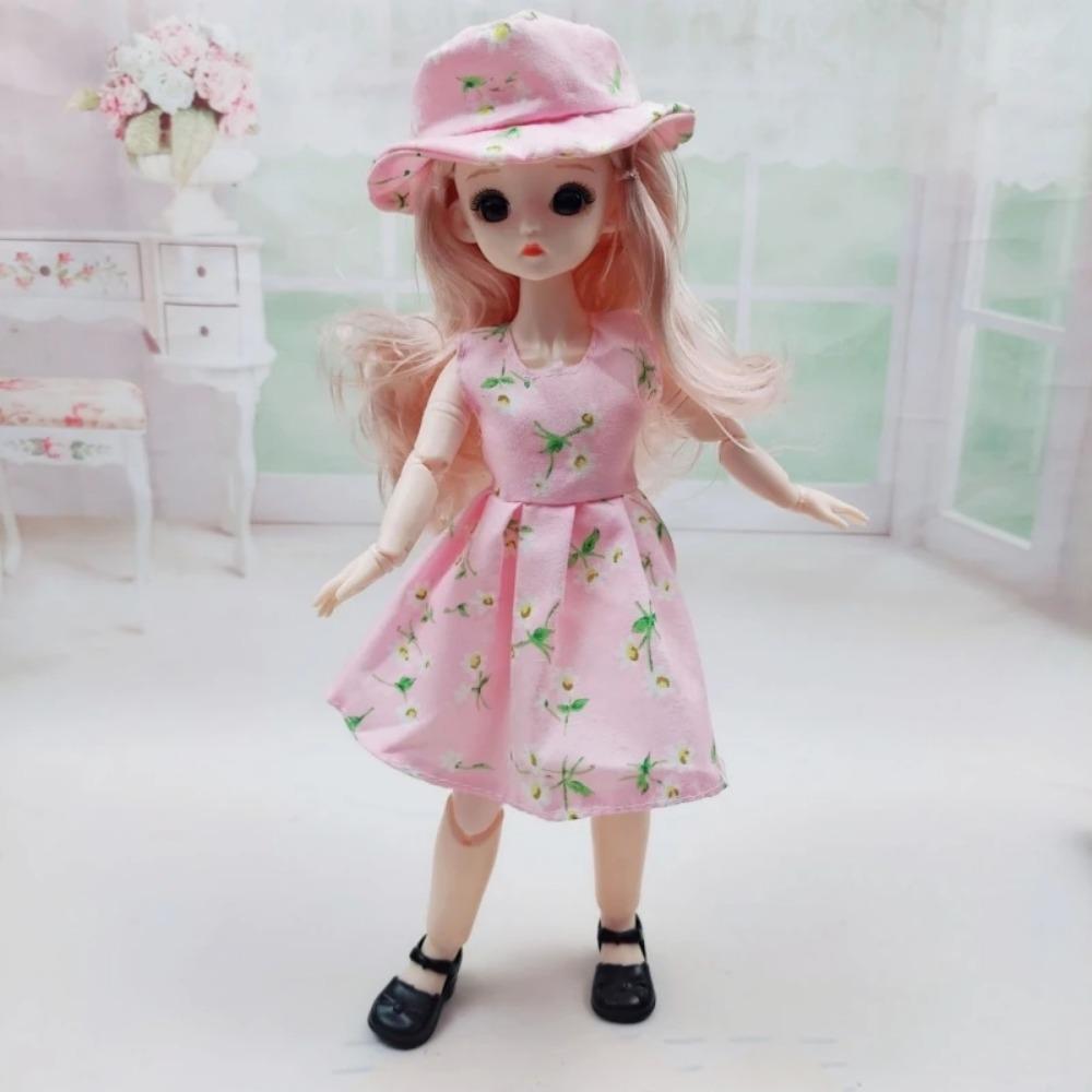 Одежда для куклы BJD 1/6 Милое платье Юбка Головной убор 30 см Кукла-принцесса Повседневный костюм Наряд Аксессуары для куклы Игрушка для DIY для девочки Подарки