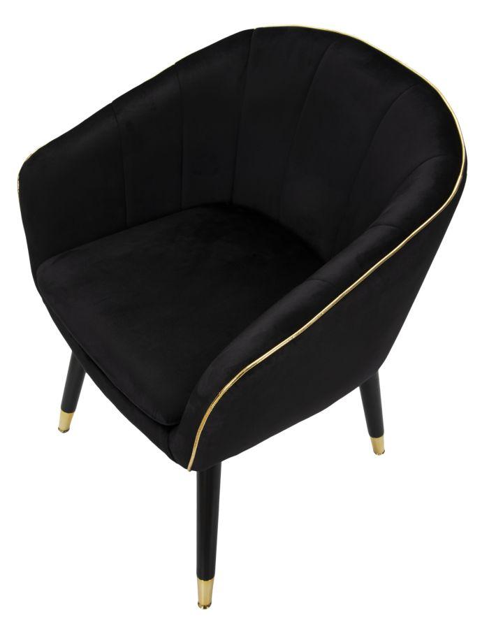 Armchair Paris Black Gold Cm 62X58X78