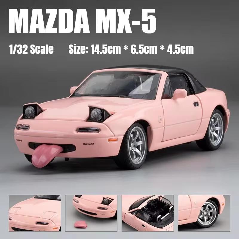 1/32 Мазда МХ-5 Миниатюрная литая модель Miata Roadster Игрушечный автомобиль Модель Звук и Свет Двери Открываются Коллекция Подарок Для Детей Мальчика Ребенка