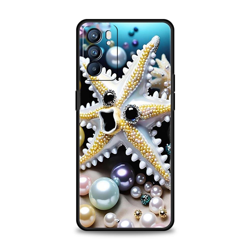 Чехол для телефона с рисунком морских ракушек и водорослей Для Oppo A17 A31 A54 A57 A78 A79 A98 Find X5 X6 Reno 6 7 8 10 11 12 13 F Pro Мягкий ТПУ
