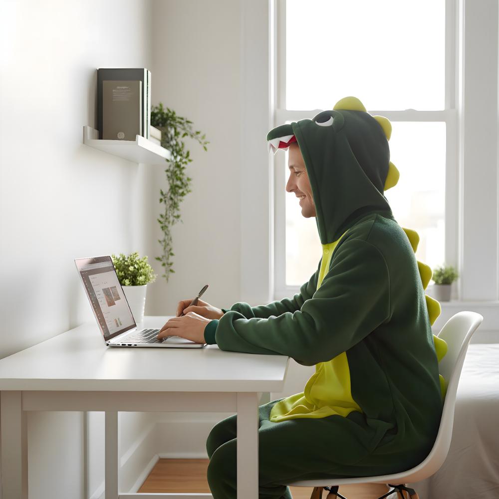 Piżama Onesie Kigurumi Kostium Przebranie Dinozaur Xxl: 185 - 195Cm