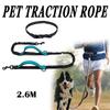 Reflective Leash Traction Pet Walking Running Elastic Adjustable Dog Leash Waist Belt Chest Strap Traction Rope Dog Accessories