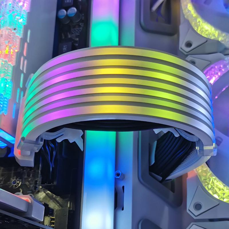 COOLMOON AOSOR AL200 Светодиодная лента 5V ARGB Aura Sync Гибкая световая лента Расширяемая Изгибаемая Многофункциональная DIY для материнской платы 24PIN