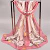 Summer New Dual Color Chain Chiffon Printed Long Scarves Wholesale Yiwu Women's Scarves Cross Border Source
