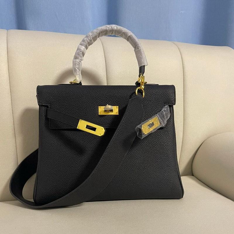 Новая верхняя часть из натуральной воловьей кожи Togo, сумка с широким плечевым ремнем, диагональная женская сумка на одно плечо