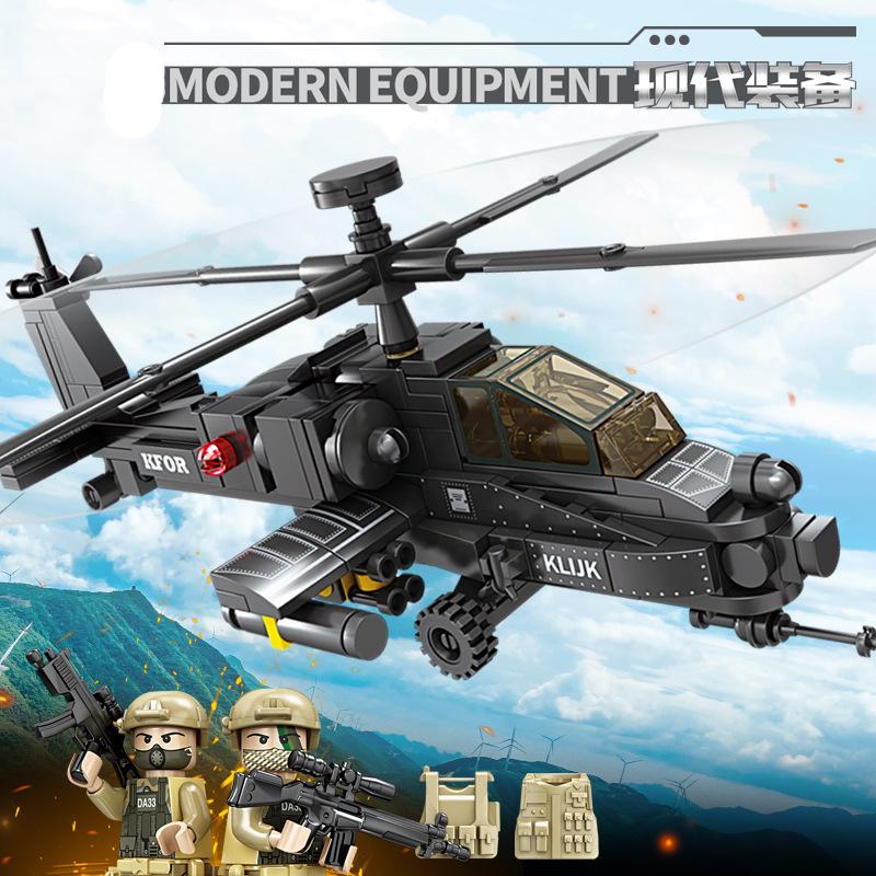 Вертолетные наборы AH-64 Боевые вертолеты Mi-28 Havoc Eurocopter Tiger Строительные блоки Военный армейский истребитель Hind Транспортный городской военный