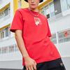 Li-Ning Спортивная модная серия, однотонная повседневная футболка с коротким рукавом и узором Zongzi, футболка унисекс, агатово-красный AHSSB83-1