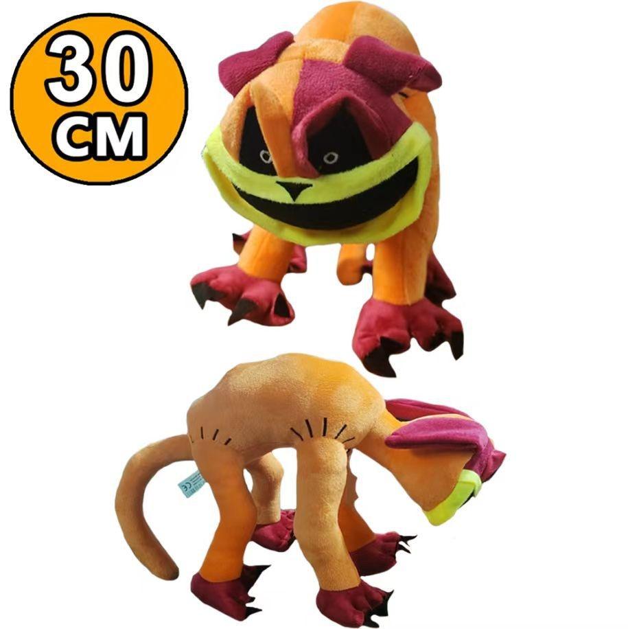 Horror Monster Smiling Animal Plush Toy - Funny Scary Soft Stuffed Animal Doll for Kids Adults, Cute Evil Expression, 30cm