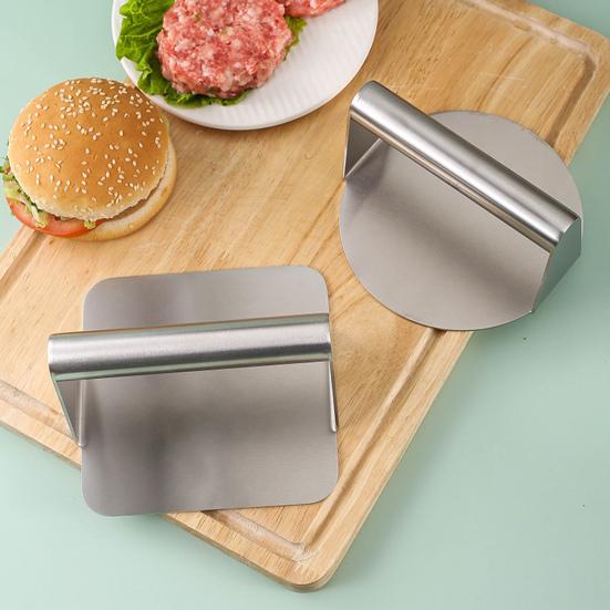 Burger Press Non-stick Kitchen Tool Easy To Clean Stainless Steel Bacon Presser Smasher Excellent DIY Labor-saving