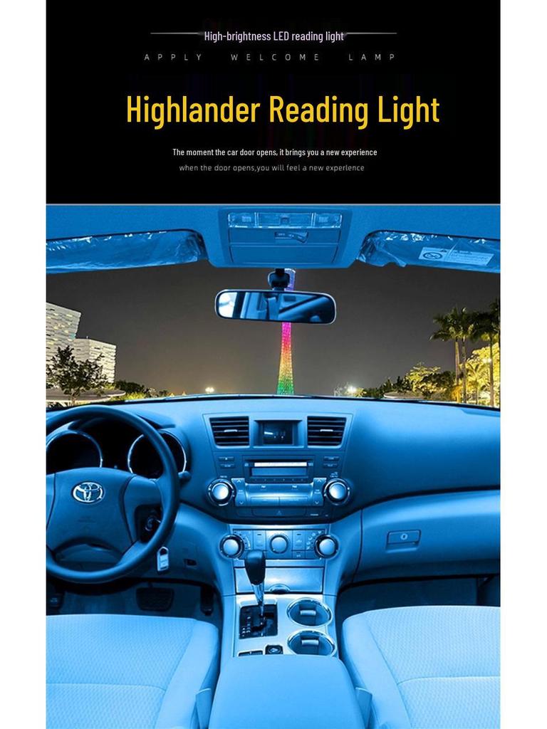 Compatible with Toyota Highlander 2009-2014, this LED light serves as a reading, interior, and roof light for interior lighting enhancements.