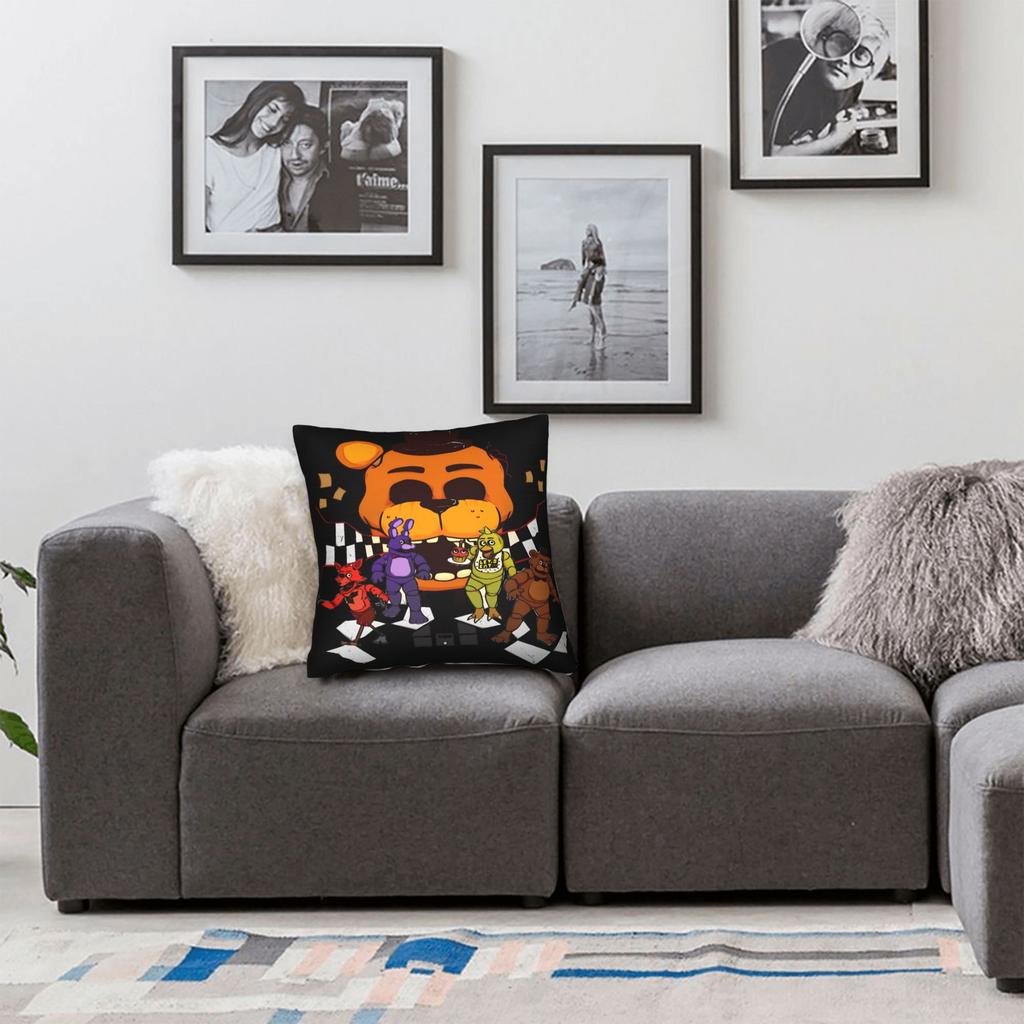 Fnafs Pillowcases Horror Game Morden Pillow Case For Living Room Chair Comfy Pillow Cover