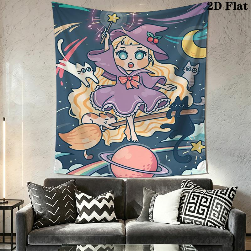 Little witch theme Pattern Home Decor Tapestry, Wall Hanging, Decorative RV Wall Cloth.XGT0914541