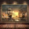 Vintage Pirate Ship Black Sailing Ship Posters Canvas Paintings Decorative Wall Art Print Pictures for Living Room Home Decor