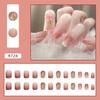 24 шт. Love Sweet Girl Temperament Nail Art ins Минималистский стиль Белые накладные ногти Без резьбы и шлифовки Готовые продукты Wear Nail
