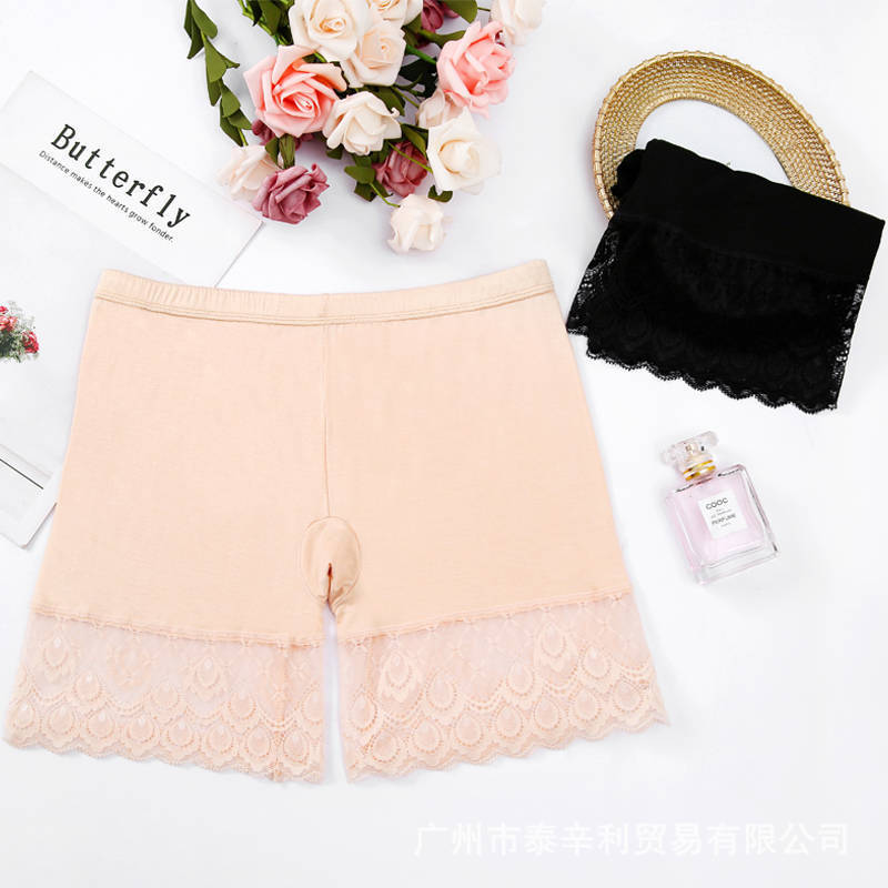 Защитные брюки, противоскользящие летние кружевные леггинсы больших размеров с тремя точками, тонкие защитные брюки для женщин