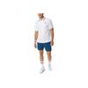 Asics Color Block Striped Half Button Short Sleeve Polo Shirt Men Tops White 2041A287-100