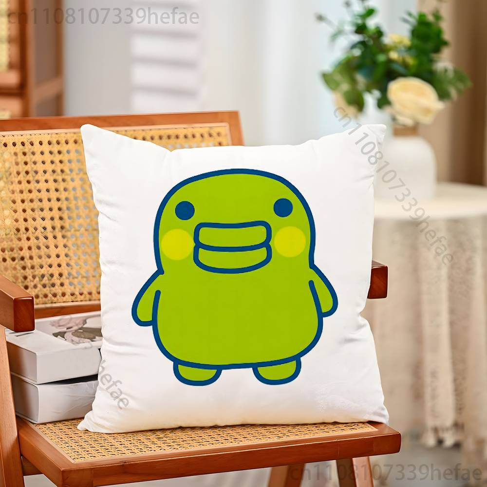 TTamagotchi MMametchi Funny Pillow Case Antidustmite Pillowcase Invisible Zipper Silky Short Plush Sofa Cushion Cover