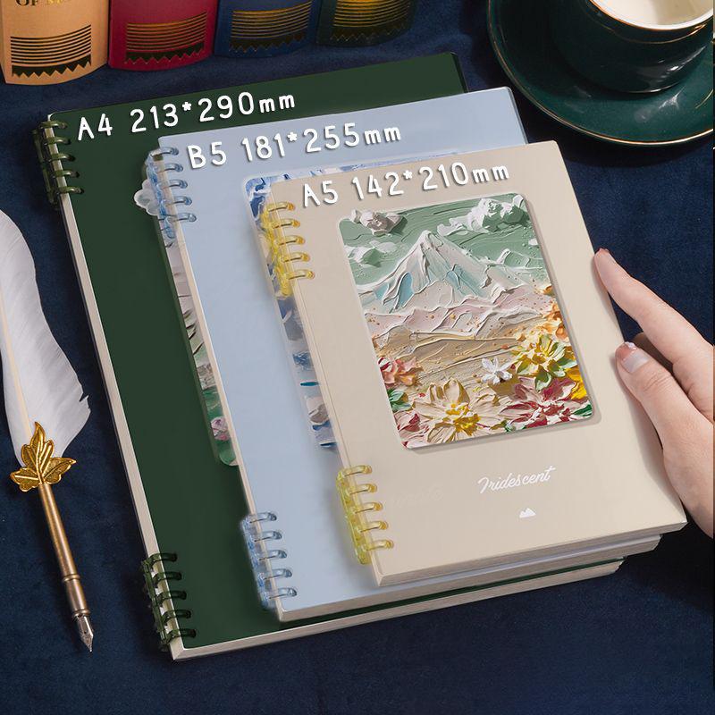 Творческий блокнот с обложкой из масляной краски, сменный блок, блокнот с отрывными листами, формат A4/A5/B5, папка-планировщик, офисная книга для заметок