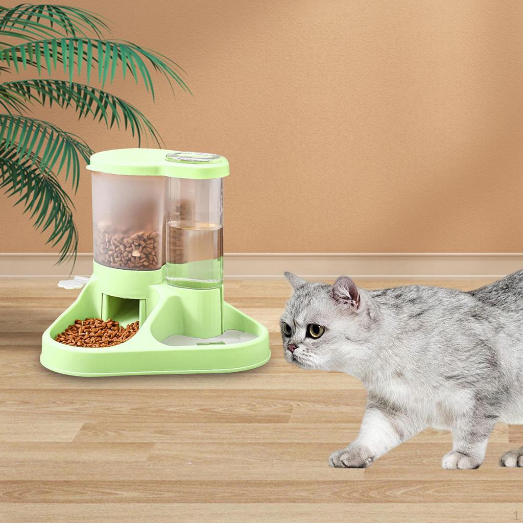 Набор дозаторов корма и воды для домашних животных, встроенная удобная поилка для домашних животных с широкой горловиной, большая