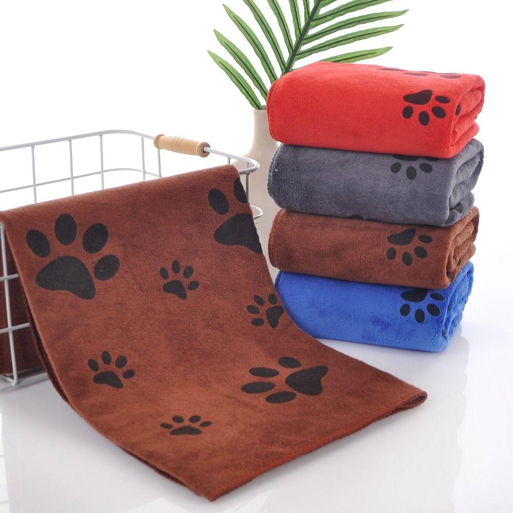 Absorbent Microfiber Dog Towel Polyester Fiber Absorbent Pet Towel Car Wiping Cloth Dog Grooming