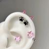 Cute Cat Paw Devil Stud Piercing Earring For Women Men Gothic Ear Bone Nail Earring Y2K Jewelry Accessories