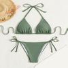 Женский сексуальный комплект бикини с завязками по бокам, двухсекционный купальник-мини