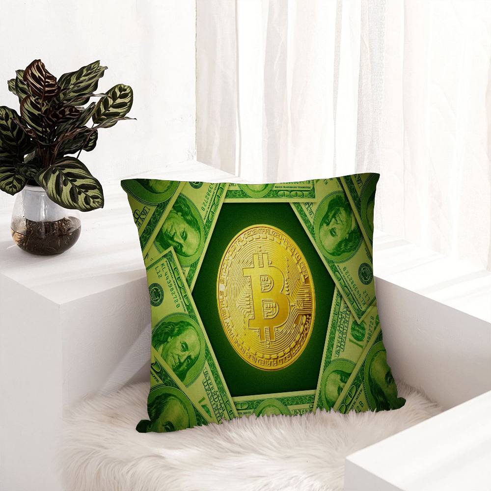 B-Bitcoin Cushion Cover Pillowcase Upholstery Sofa Throw Pillow Home Decor Pillowcas