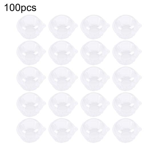 100Pcs Cupcake Box Plastic Clear Cupcake Container with Secure Flip-Top Seal Easy Open Close Stackable Dessert Holder