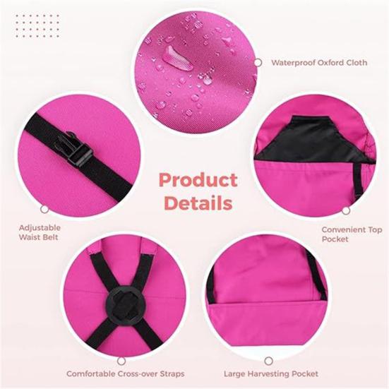 Садовый фартук с карманами для инструментов, большая вместимость, сумка для сбора урожая для работы на открытом воздухе, сбора фруктов, быстросъемный, прочный холст