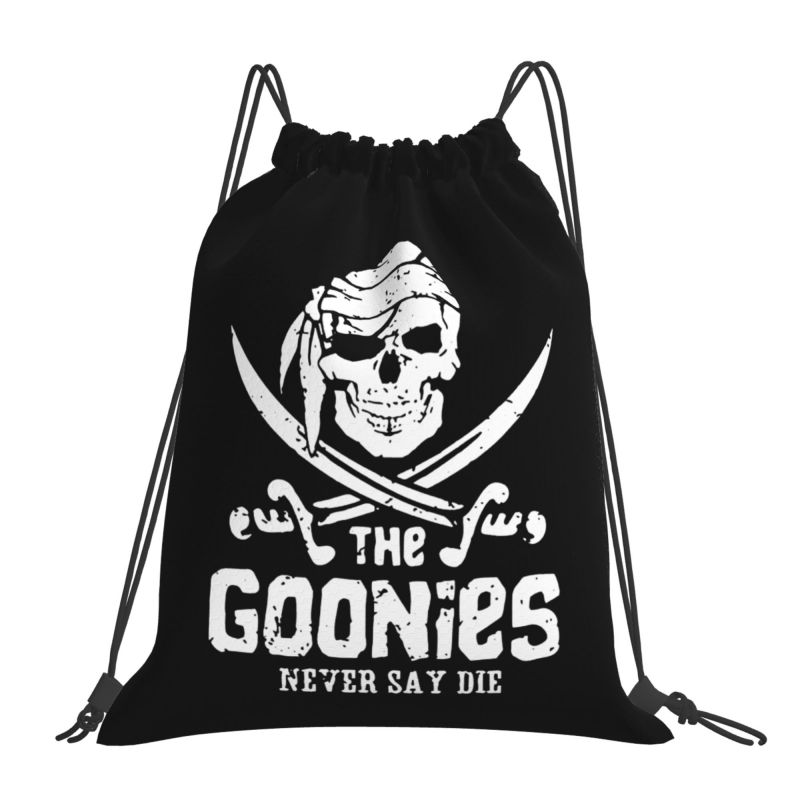 Индивидуальные мешки-мешки The Goonies Never Say Die для женщин и мужчин, складные спортивные сумки-рюкзаки для спортзала, готические пиратские черепа, тренировочные рюкзаки