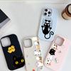 LZ9 Cartoon Cat Cute Art Design Soft Phone Case for Samsung S24 Ultra S23 Plus S21 A16 A54 A34 A06 Infinix Hot 40 30i Lens Protection Shockproof Cover