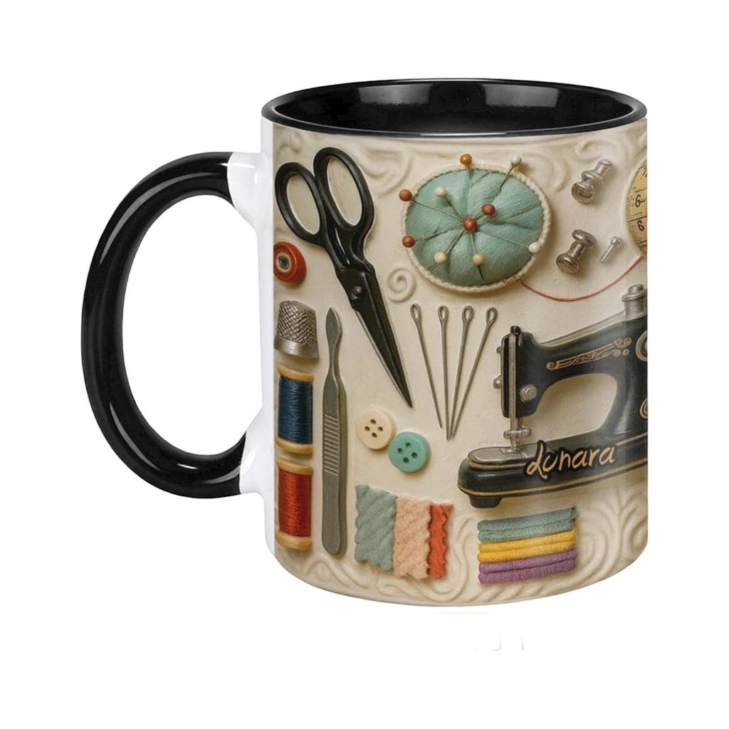 Кружка для шитья Love Sewing с персонализацией, Идеальный подарок для творческих натур с темой шитья, Кружка на заказ, Подарок для рукодельницы