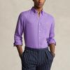 Polo Ralph Lauren Solid Color Logo Embroidered Pointed Collar Long Sleeve Shirt Men Shirts Purple MNPOWOV16823492-500