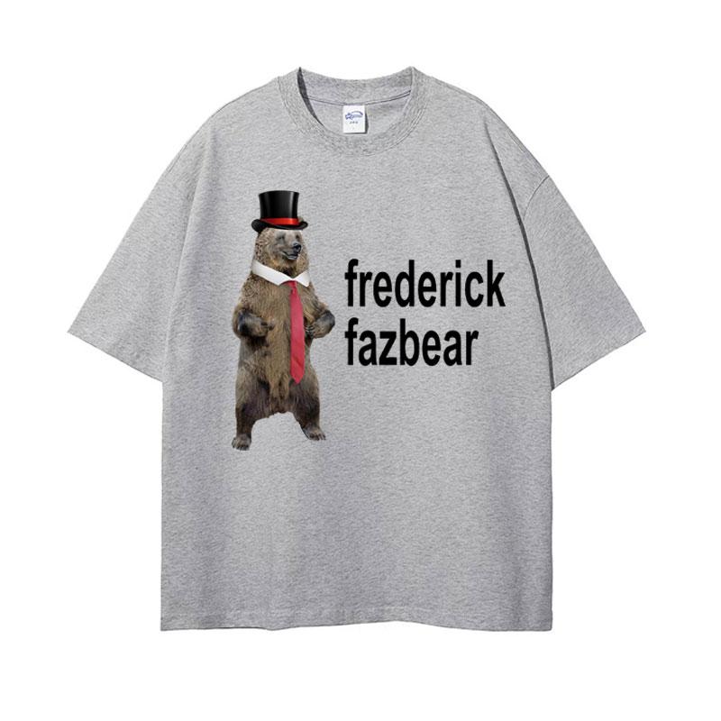 Фредди Фазбер Медведь Фредди Fnaf Футболки Мужские Женские Смешные Мем Графический Принт Футболка Мужская Винтажные Готические Юмористические Топы Футболка