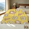 Breakfast Theme Flannel Blanket Anti-Pilling Soft Warm All-Season Cozy Blanket for New Mom, Ideal for Home Sofa Napping, Christmas & Halloween Gifts