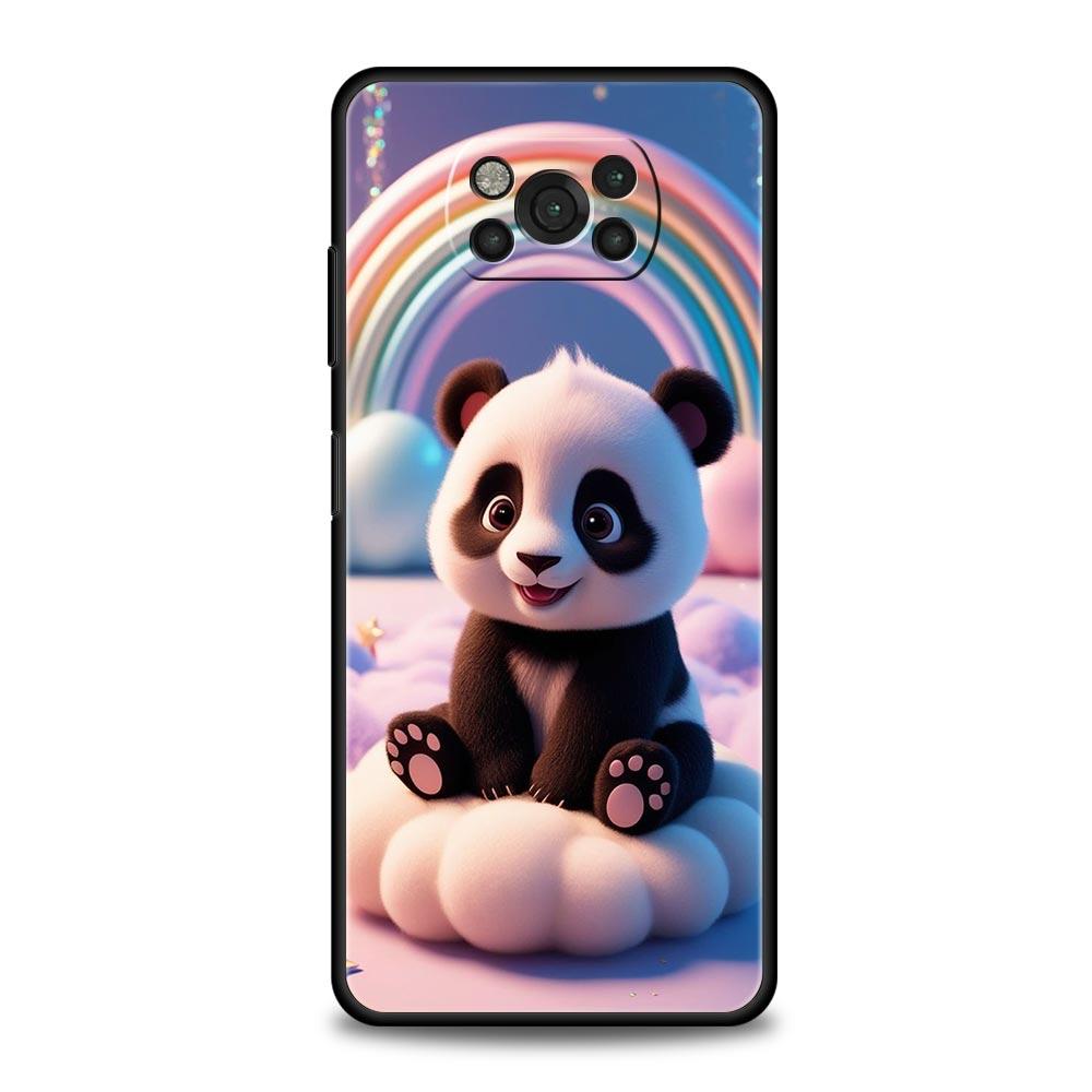 Чехол для телефона Baby Panda для Xiaomi Poco F7 Ultra F6 F5 F4 F3 X6 X5 X4 X3 NFC C51 C55 M4 GT 5G Мягкий ТПУ корпус Fundas Capas