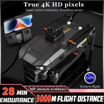Новый дрон P20 4K профессиональная аэрофотосъемка ESC HD 3 камеры бесщеточный GPS позиционирование лазерный обход препятствий RC квадрокоптер 4 км игрушка в подарок