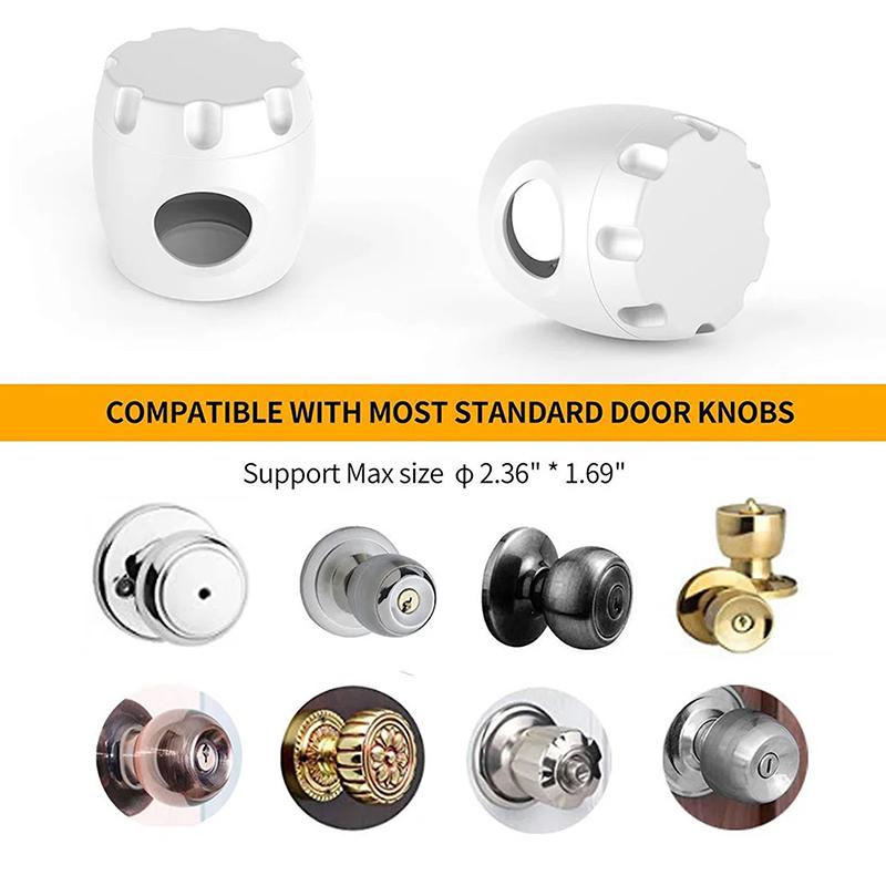 2/4 шт. защитная крышка дверной ручки детская защитная крышка дверной ручки с резьбой многоразовая защита для дома детская