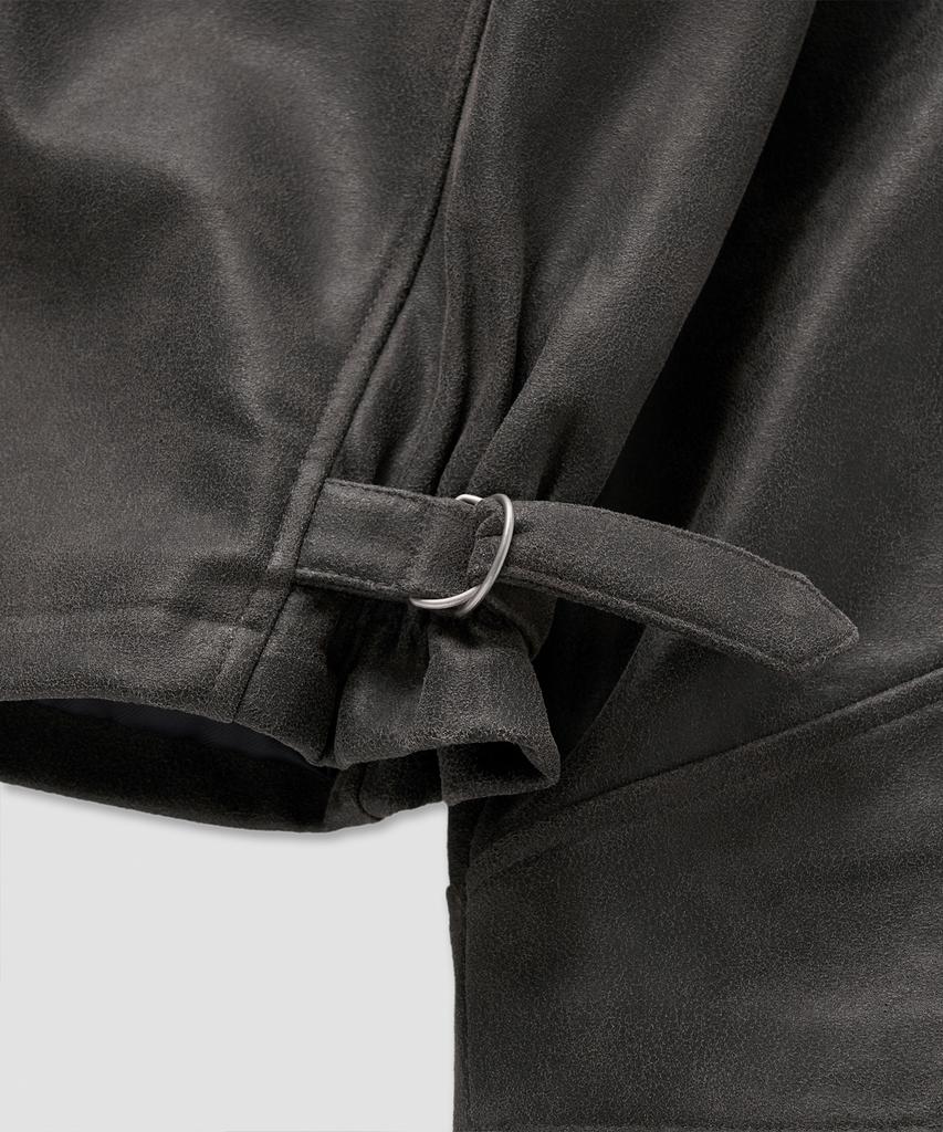 Pealp Vintage Faux Leather Jumper 14(Black)