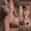 Erotic Underwear, Sexy Lace Seductive Jumpsuit, Women's See-through Uniform, no-Take Pajama Supplies Set 8797